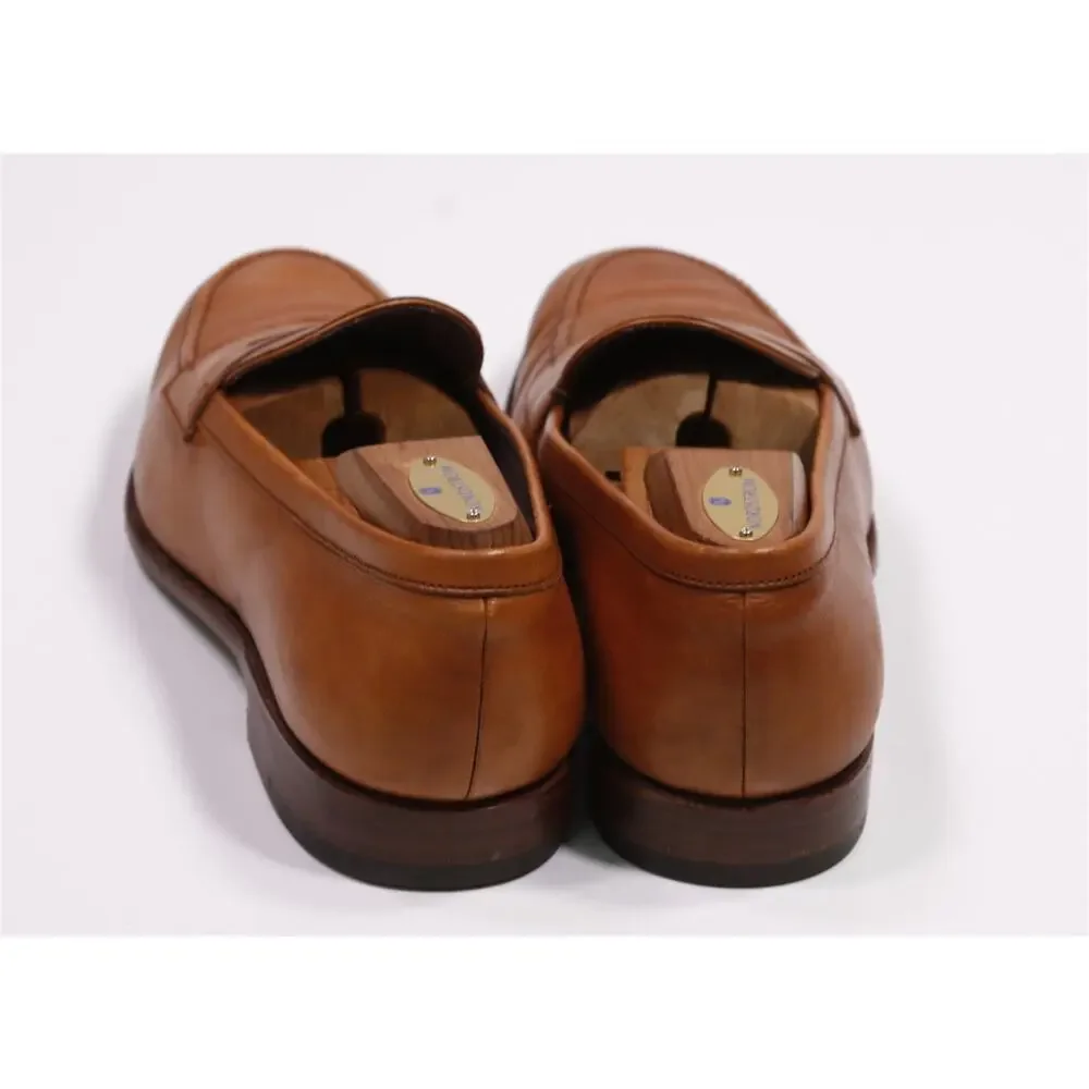 Carmina 80191 Honey Brown Penny Calf Leather Loafers Men's UK 8 - US 8.5